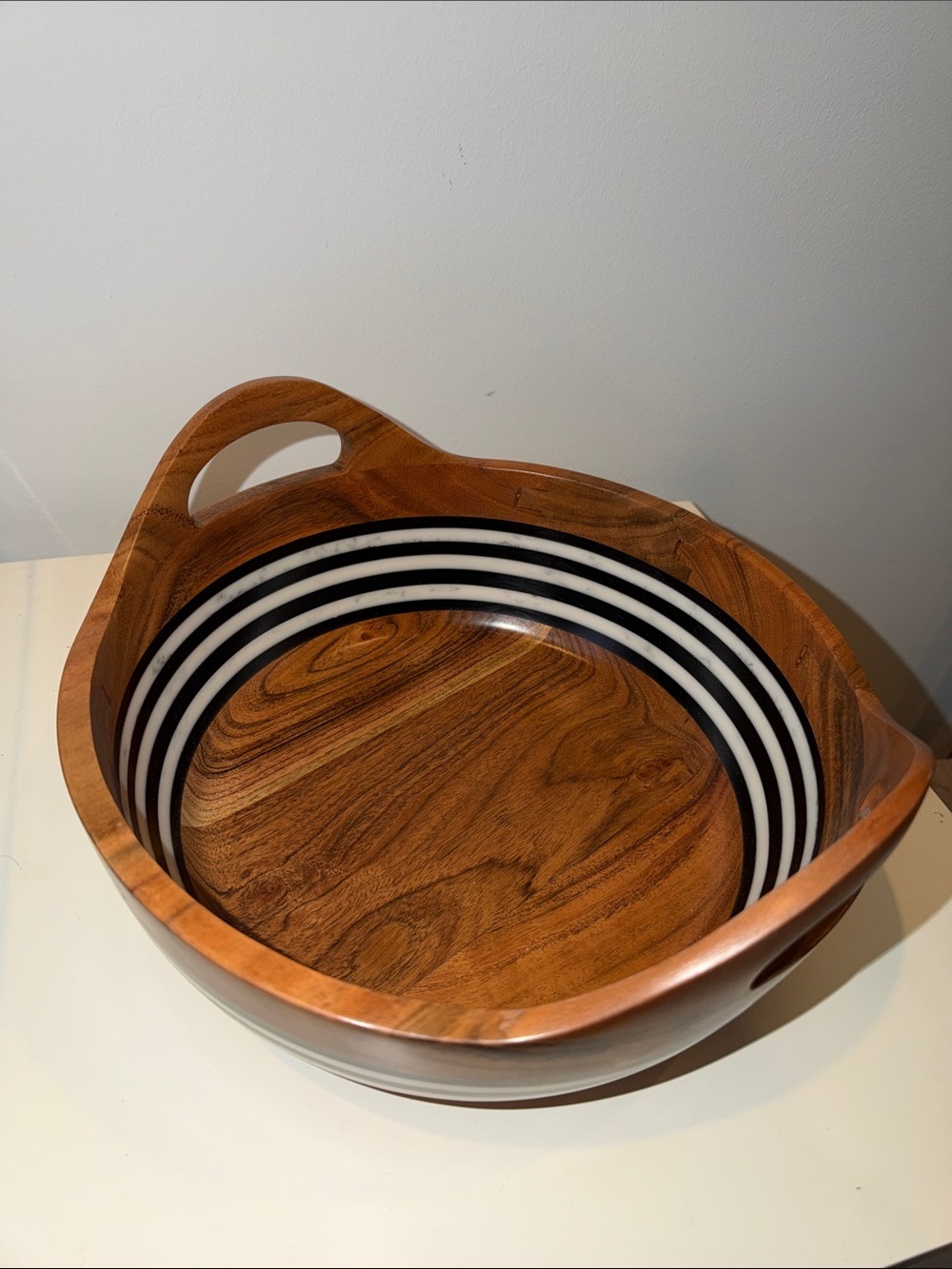 Juliska Wood Grain Serving Bowl in Natural Brown